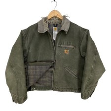 Carhartt Detroit Jacket Blanket Lined Mens XL J97 MOS Moss Green Thrashing