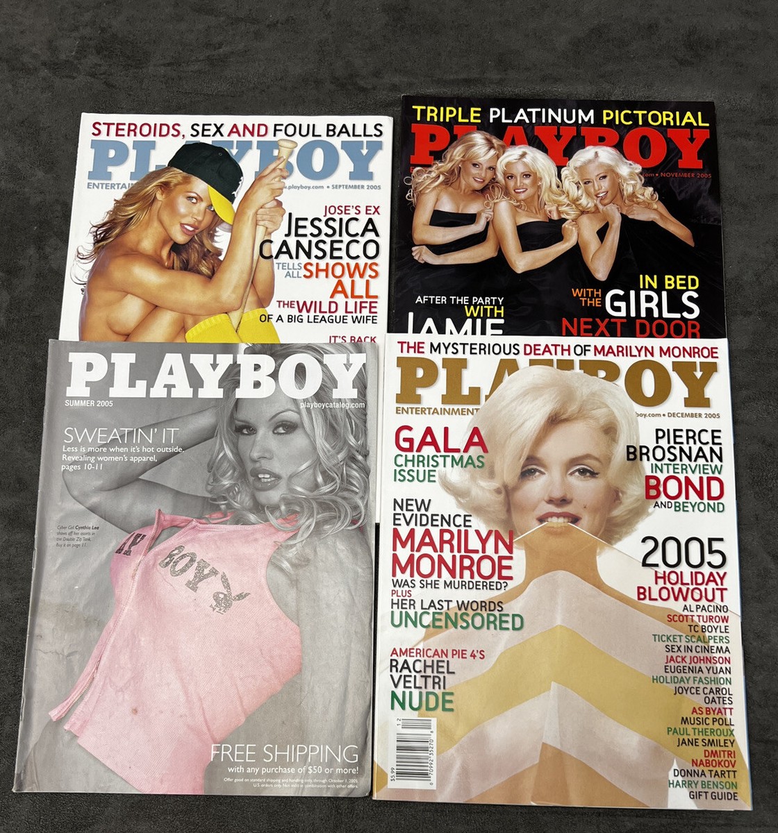 2005 Playboy Magazine Lot of 3 Sept, Nov, Dec, Plus Catalog