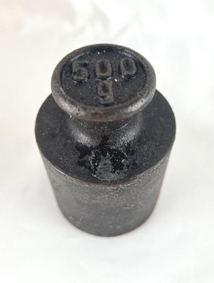 Vier Antike Eisen Gewichte - 500g - 1/2 Pfund - 200g - 100g - Gewichte für Waage - Bild 2 von 4