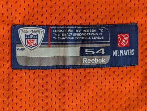 Authentic Brian Erlacker Chicago Bears Orange Stitched Jersey Size 54 - Picture 9 of 17