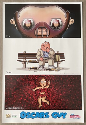 FAMILY GUY 2022 SDCC 12x18 FOX Hulu POSTER Oscars Guy