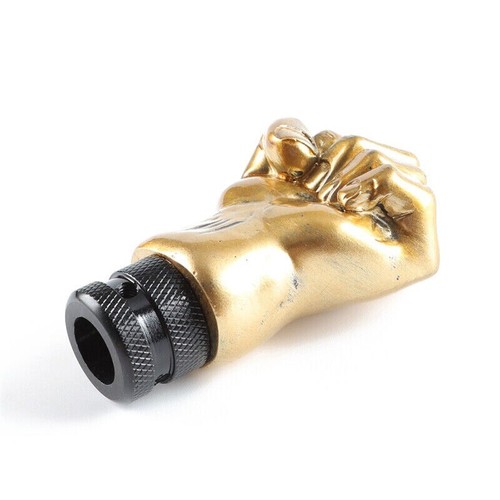 1x 3D Gold Resin Fist Car Shifter Lever Stick Head Manual Shift Knob Universal - Picture 4 of 7