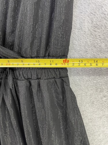 Mi Ami women's Surplice Dress Black Short Flutter Sleeve Size Small Pleated - Foto 11 di 14