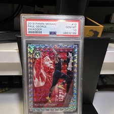 Panini 2020-21 Mosaic Center Stage Paul George #13 PSA 10 Los Angeles Clippers