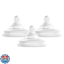 Boon Nursh Curve Silicone Baby Bottle Nipples - Platinum Food-Saf