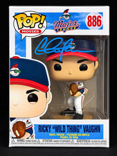 Charlie Sheen Signed Major League Funko POP! Ricky Vaughn Blue Ink JSA