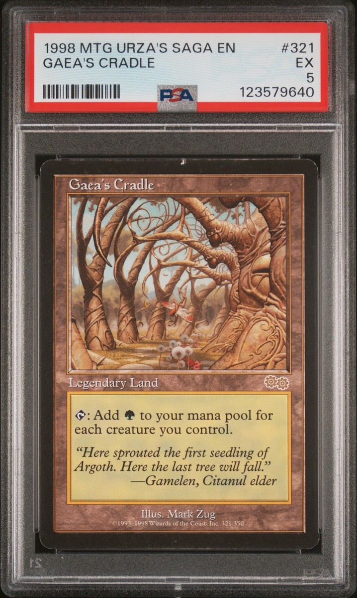 1998 MAGIC: THE GATHERING URZA'S SAGA #321 GAEA'S CRADLE PSA