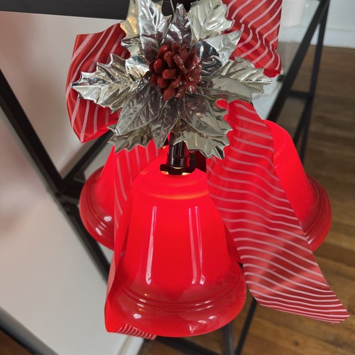 Vintage Noma Lite 3 Red Bell Cluster Christmas Lights Orig Box - Bild 7 von 16