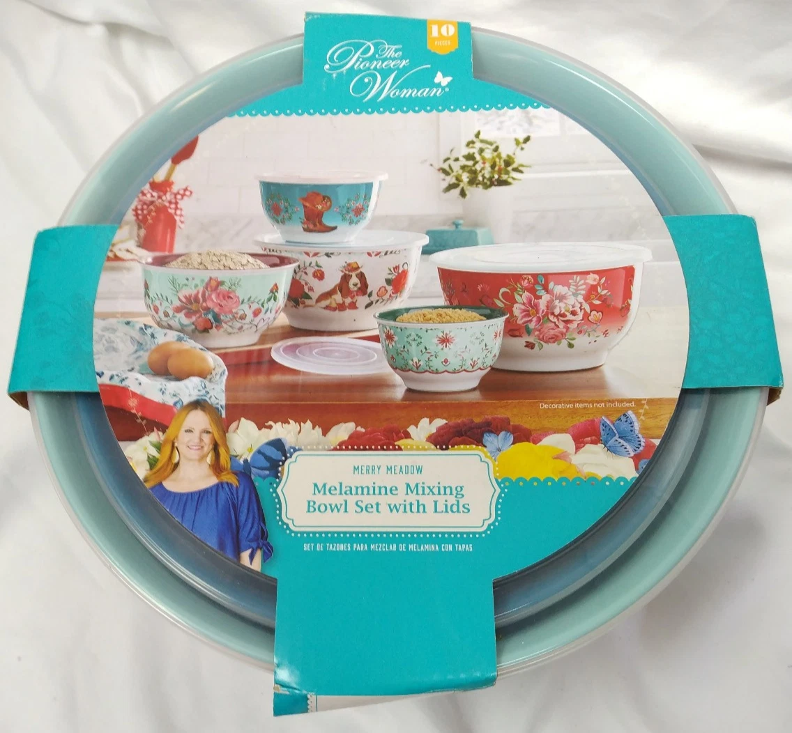 NEW Pioneer Woman 10 Pcs. Mixing Bowl with Lids Merry Meadow
Opens in a new window or tab