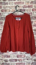 Joe Browns Cardigan Rust Orange Button Open Front Size 14