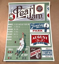 ⚾️ Pearl Jam Boston 2016 Poster Fenway Show SE Steve Thomas The Catch 8/5 8/7