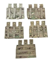 Set of 5 USGI MOLLE II Triple Magazine Pouches | OCP Multicam Shingle Mag Pouch