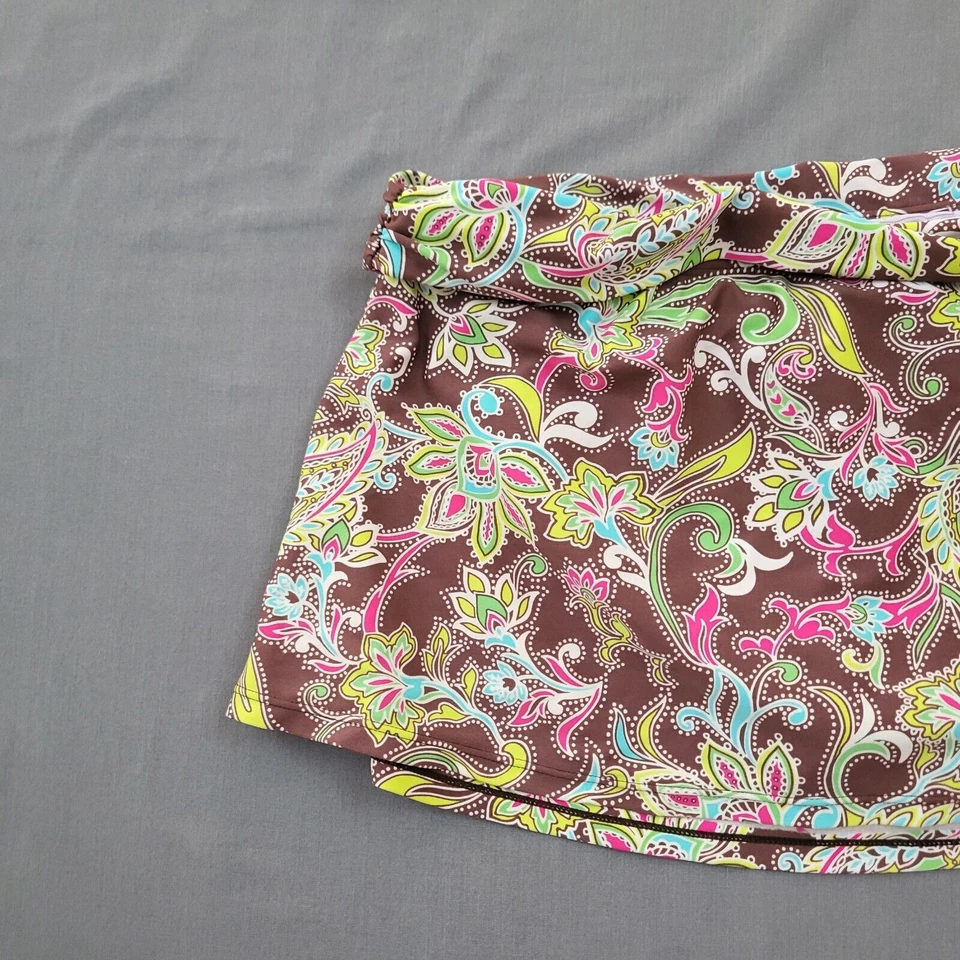 Traje de baño Athleta para mujer grande L bikini parte inferior falda elástica cachemira multicolor Foto 2 de 4