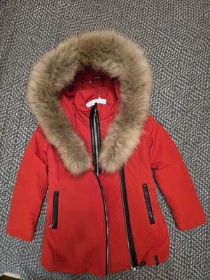 Rudsak Down Parka with genuine gorgeous fur and  leather trim for kids Size 5-6y
