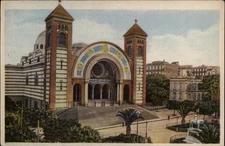 Cathedral Oran Algeria vintage postcard b599