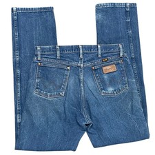 Vintage Wrangler Jeans 13MWZ Cowboy Cut Mens 34x34 32x32 Blue Denim Straight