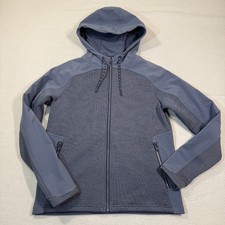 Under Armour Jacket Women Small Blue Hooded Full Zip Storm Fleece Water Resistan