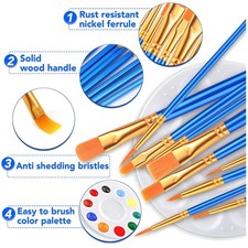 Acrylic Brush Set with 240 Brushes and Palettes