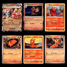 6x Magcargo ex Lot 29.0 Scarlet Violet Series Twilight Masquerade Pokemon Cards