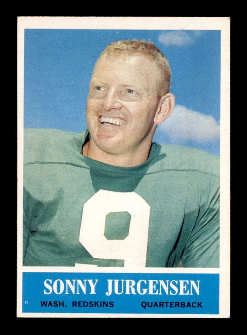 Sonny Jurgensen #186 Football Cards 1964 Philadelphia trading card — raw and PSA graded price guide