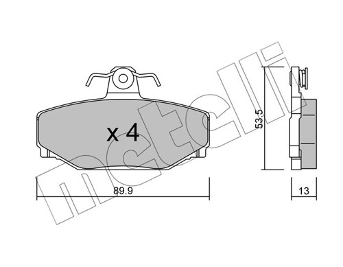 BRAKE PAD SET DISC BRAKE 22-0131-0 FOR VOLVO 940/Kombi/II 960 740 760 S90 V90 - Picture 2 of 6