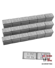 Gray 1oz Steel Adhesive Stick-On Wheel Weights - 72pcs - Upgraded