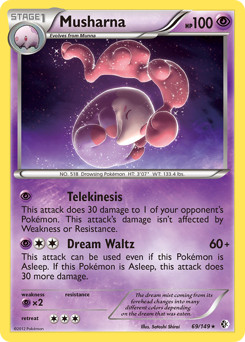 Musharna 069/149 Boundaries Crossed Pokemon Card NM Reverse Holo