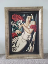 Framed Print | Portrait de Mme. Ira Perrot  by Tamara de Lempicka - 34"x46"x3.5"