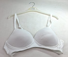 Ex M&S Women's Non wired Plunge Bra White Comfort Support UK 36A Ref 3164