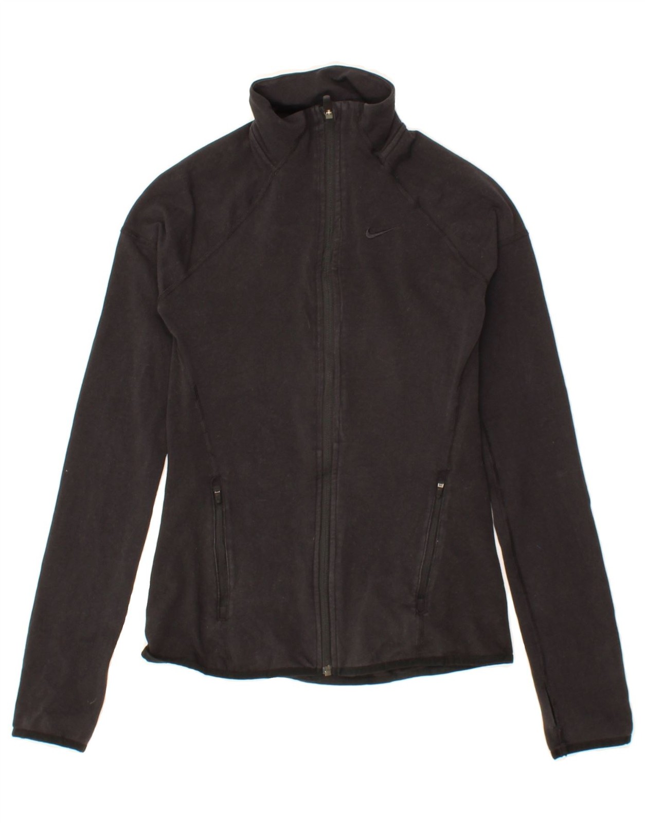 SACAI X NIKE NIKE Giacca Top Tuta Donna UK 8 Small Nero Cotone BE04