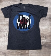The Who Logo Graphic T-Shirt Gray 50% Cotton 50% Polyester Size S