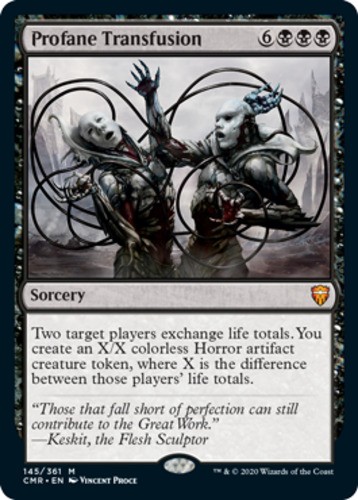 Light Play x 1 Profane Transfusion Commander Legends