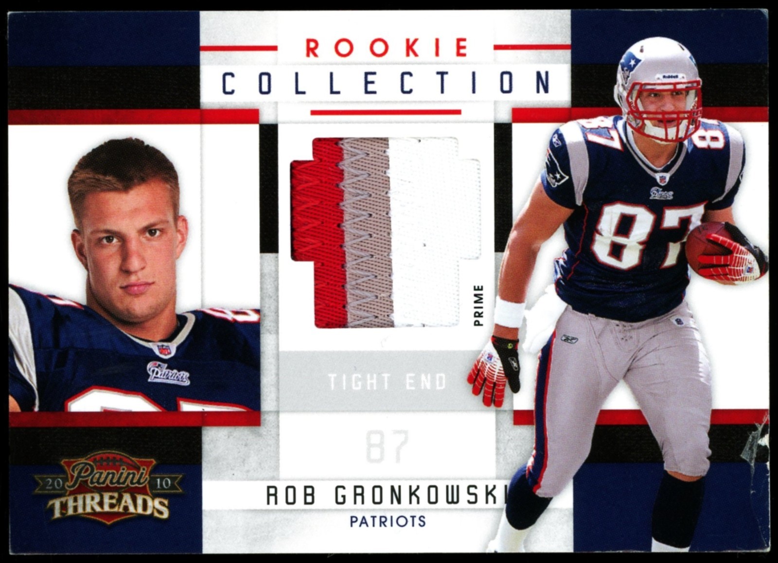 Rob Gronkowski Panini Threads Rookie Collection #29 Materials
