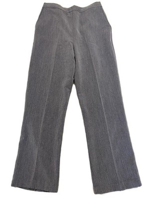 Graue elegante Damenhose zum Überziehen Stretch gerades Bein W28 L28 Größe 10