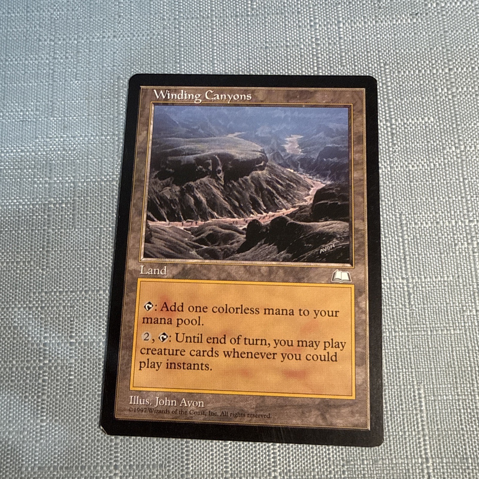 Winding Canyons MP MTG Magic the Gathering Weatherlight Reserved List