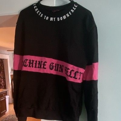 Machine Gun Kelly Tickets To My Downfall Black Pink Graphic Crewneck Men's Swea 