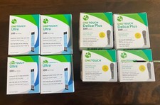 OneTouch Ultra Glucose Test Strips 4 Boxes 100 Ct Each 4 Boxes Lancets 100CT 