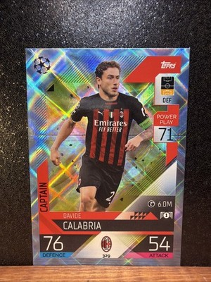 2022-23 Topps Match Attax Club Competitions Crystal Davide Calabria #329 Milan