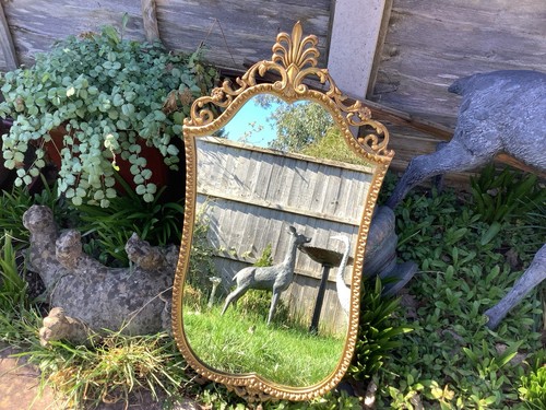 Tall Vintage Metal Wall Mirror, English, Gilt, Decorative, Renaissance Revival - Picture 2 of 10