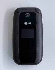 Black 2016 TracFone Cellular Cell Flip Phone LG 440G Sim Card - Charges Turns On