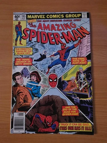 Amazing Spider-Man #195 Newsstand Variant ~ VF NEAR MINT NM ~ 1979 Marvel Comics