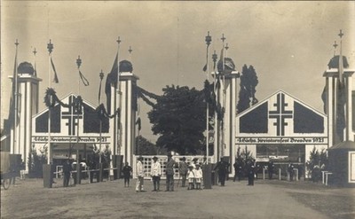 Photo postcard Dresden, 4. Saxon district gymnastics festival 1921 - 4845621