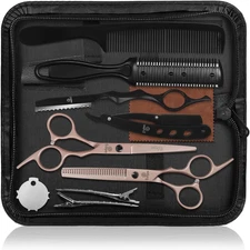Hair Cutting Scissors Thinning Shears Kit, Barber Hair Texturizing Shears for Pr