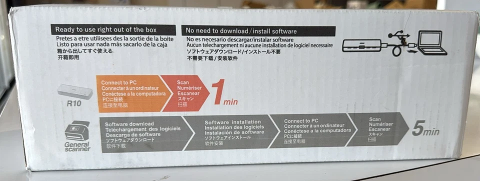 Canon imageFORMULA R10 Portable Document Scanner Duplex 20 Page Feeder - Image 4 of 4