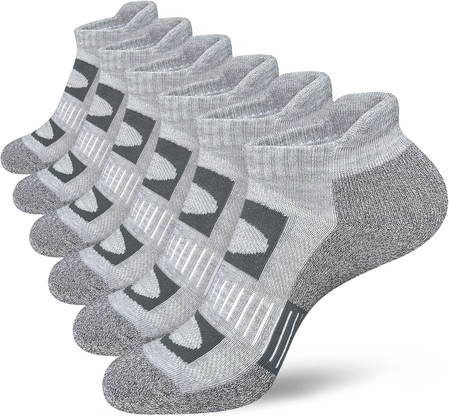 APTYID Women's Performance Athletic Ankle Running Socks (6 Pairs) 6-9