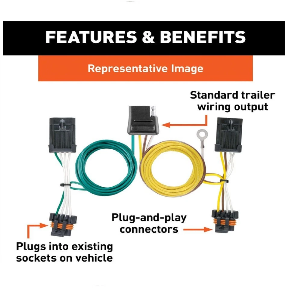 Arnés de cableado personalizado Curt 55317 para Dodge W100 W250 W350 D100 D150 D250 D350 Foto 2 de 4