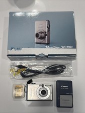 Canon PowerShot Digital ELPH SD300 Camera, Box, Charger, Needs New Battery
