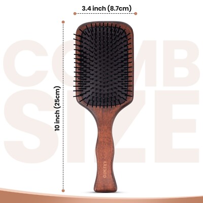 Artmio Wooden Paddle Hair Brush Aveda style hair brush 18084507216