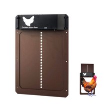 Automatische Hühnerstall Hühnerklappe Türöffner Hühnertür Mit Lichtsensor Braun