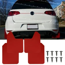 For VW Golf GTI GTD R 1999-2023 4X Red Rally Mud Flaps Splash Guards Mudguards
